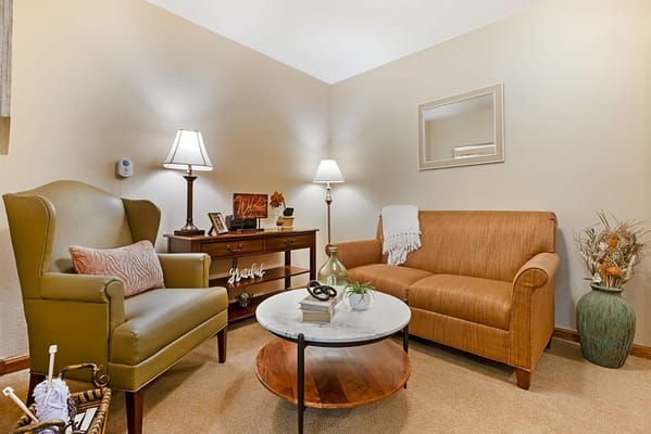 Cozy living room area with comfortable seating