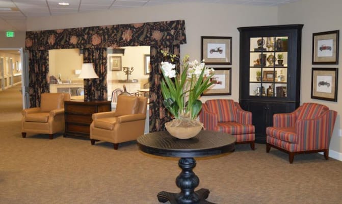 Cozy lounge area in the assisted living facility