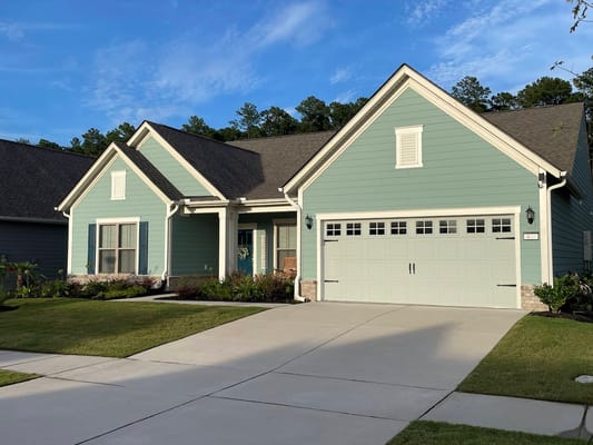 Exterior view of a single-family home in a senior community
