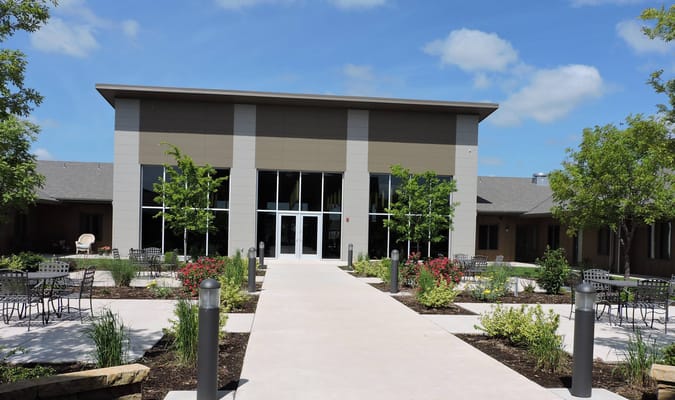 Exterior view of Dove Estates Senior Living Community