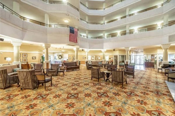 Common area with comfortable seating and decor