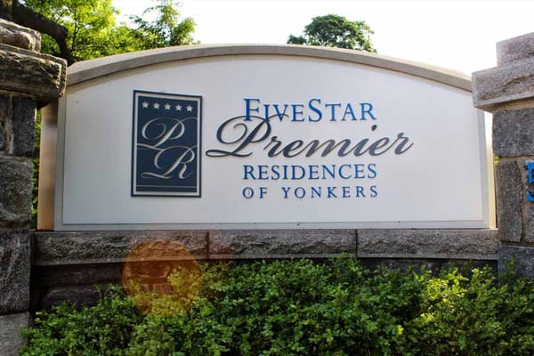 Sign for Five Star Premier Residences of Yonkers
