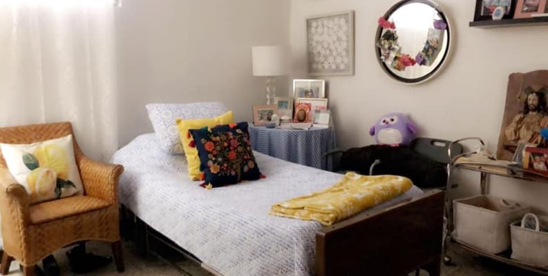 Cozy resident room with personal decor