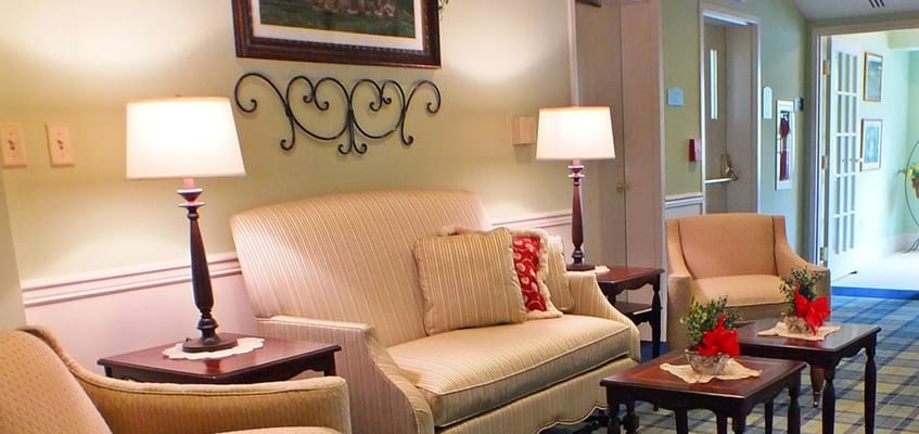 Cozy common area with seating and decor