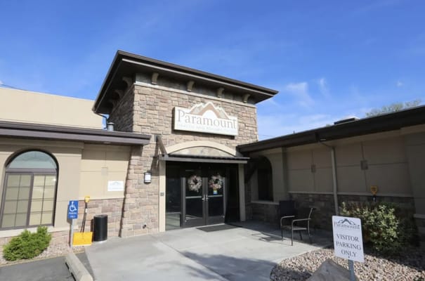 Front entrance of Paramount Health and Rehabilitation facility