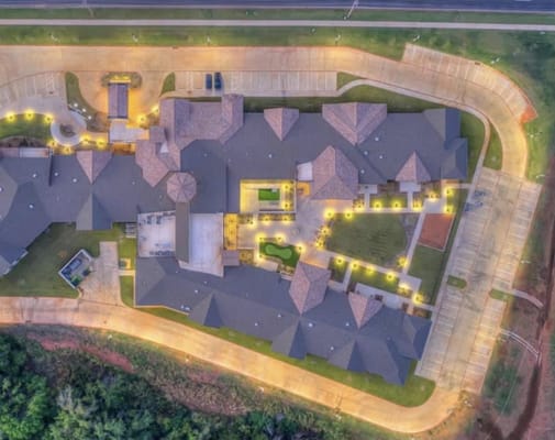 Aerial view of Parc Place Medical Resort with outdoor areas