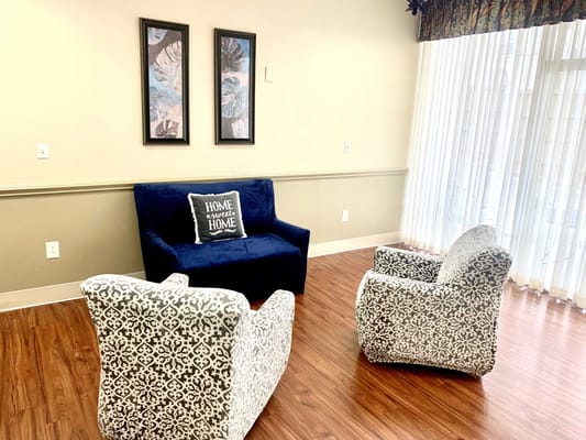 Cozy lounge area with comfortable seating