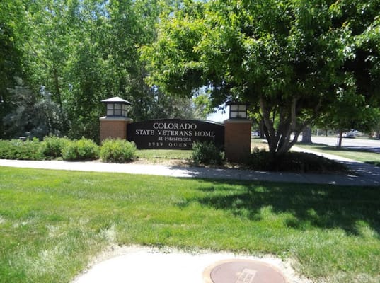 Sign for Colorado State Veterans Home at Fitzsimons