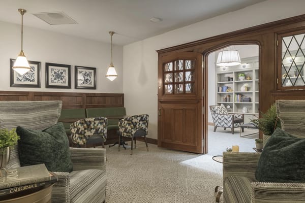 Comfortable common area with seating and decor