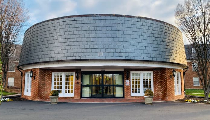 Exterior view of the Woodbine Rehabilitation & Healthcare Center building