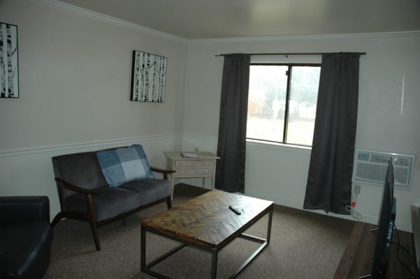 Cozy interior of a resident's room with furniture