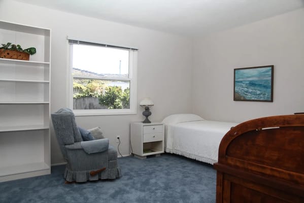 Cozy private room in a senior care facility