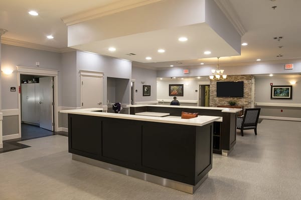 Reception area of an assisted living facility