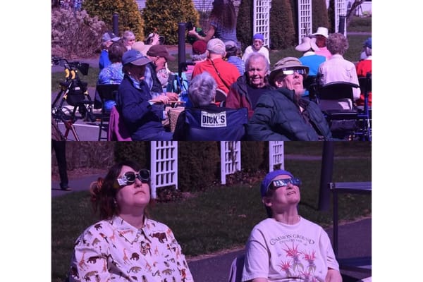 Residents enjoying time outdoors in sunny weather