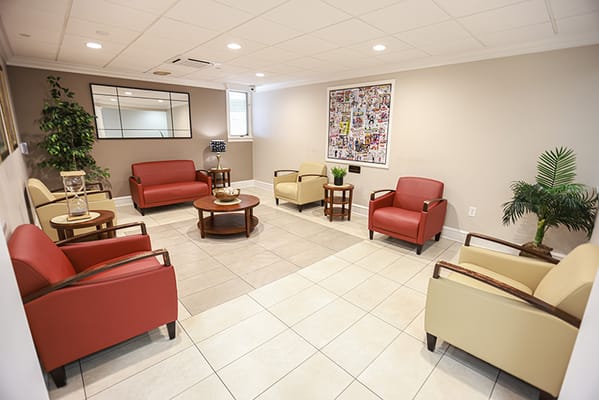 Common area in the facility with seating