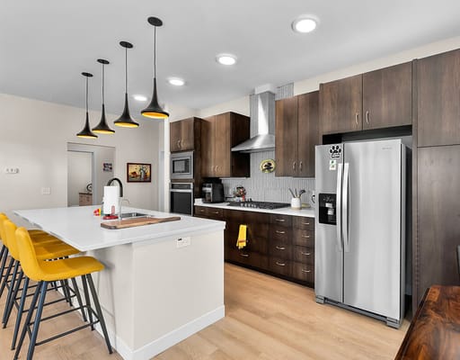 Modern kitchen interior with sleek design