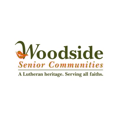 Woodside Senior Communities logo with tagline