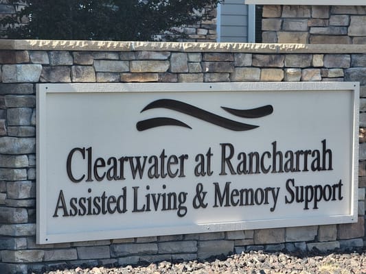 Sign for Clearwater at Rancharrah Assisted Living & Memory Support