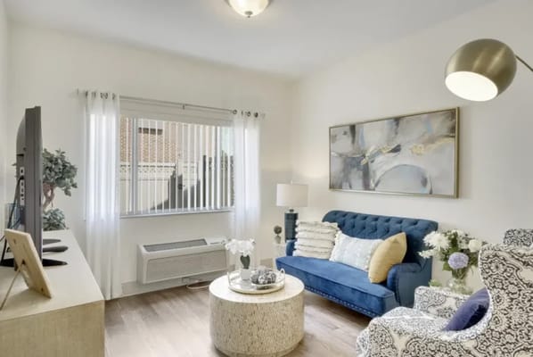 Cozy common area with seating and decor