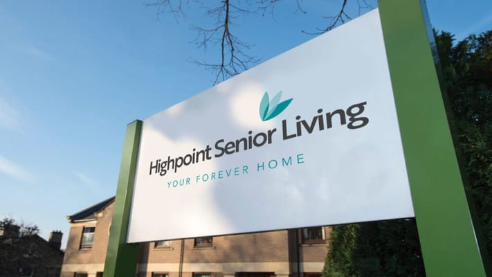 Sign for Highpoint Senior Living facility