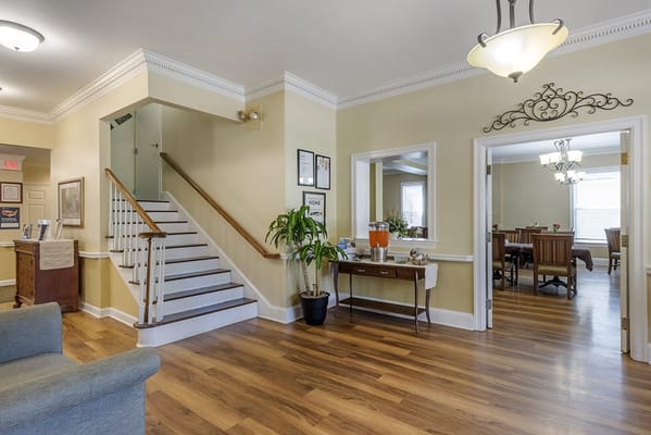 Interior view of a bright common area