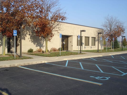 Exterior view of the facility with accessible parking