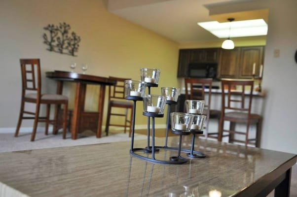 Interior view of a common area with furniture.