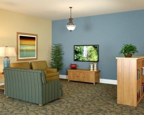 Cozy interior living room with furniture and decor