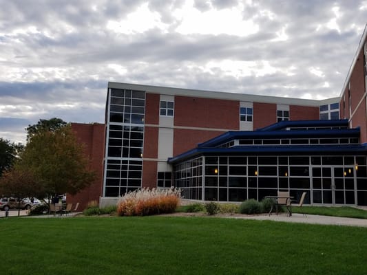 Exterior view of a nursing facility with landscaping
