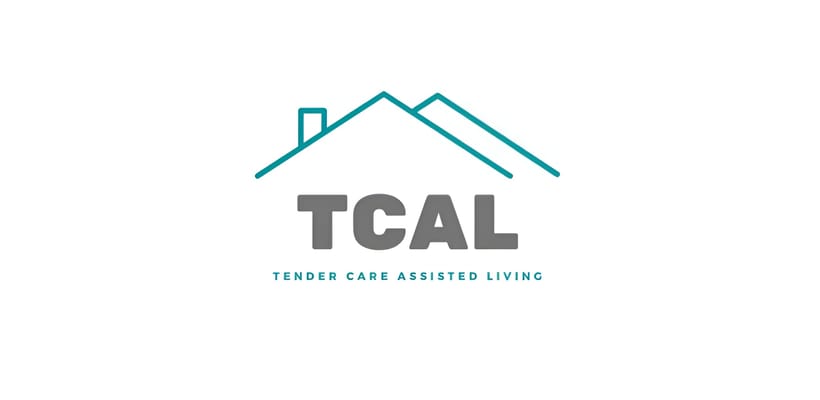 Logo of Tender Care Assisted Living featuring a house outline and the letters TCAL.