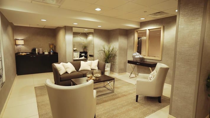 Comfortable lounge area with sofa and armchairs