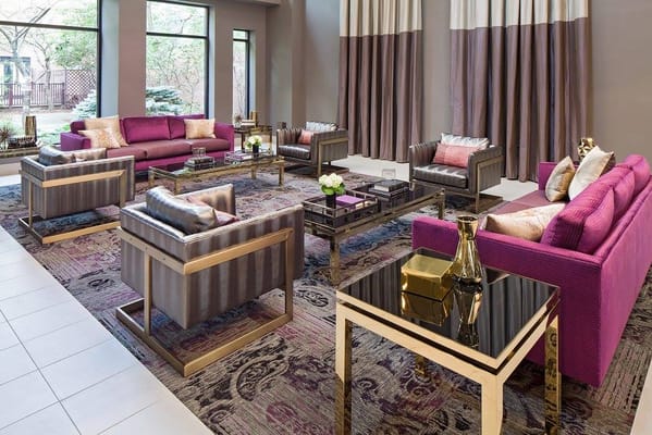 Bright common area with comfortable seating