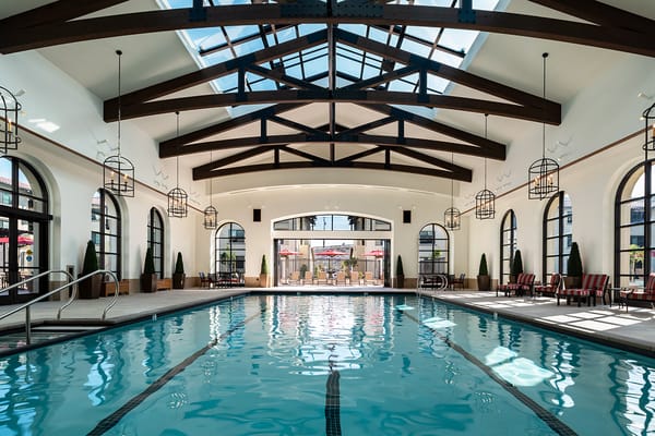 Indoor swimming pool with natural lighting