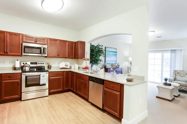 Modern kitchenette in a comfortable living space