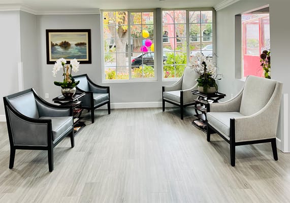Common area with seating and natural light