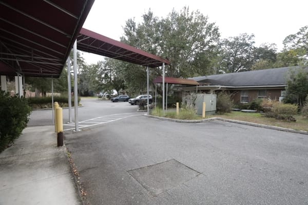 Entrance area of the senior living facility