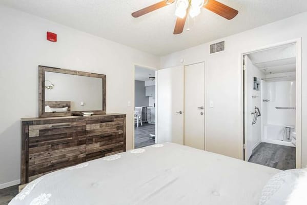 A bright and cozy resident room interior