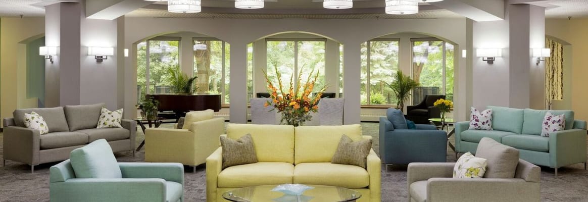 Bright and inviting common area with comfortable seating