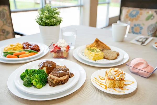 A beautifully arranged meal served on a dining table