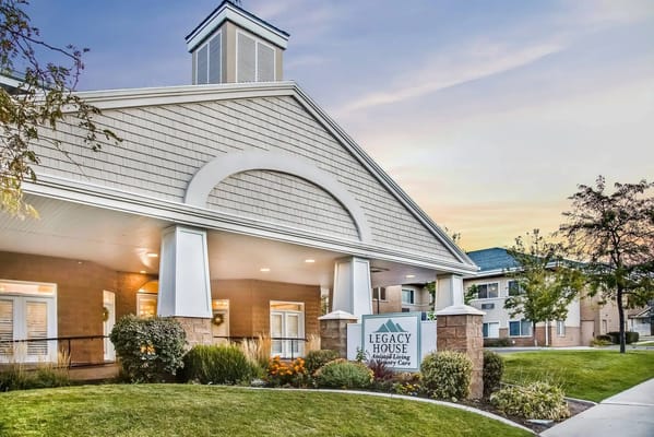 Exterior view of Legacy House of Bountiful with garden