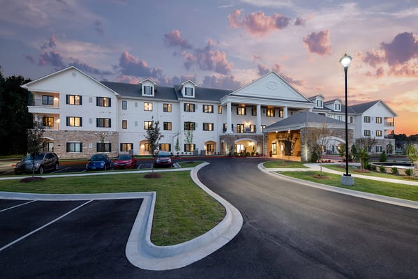 Exterior view of the Grand Village at Clear Creek facility