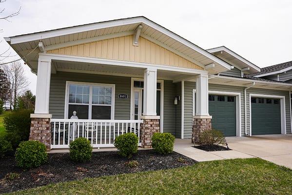 Exterior view of a residential facility entrance