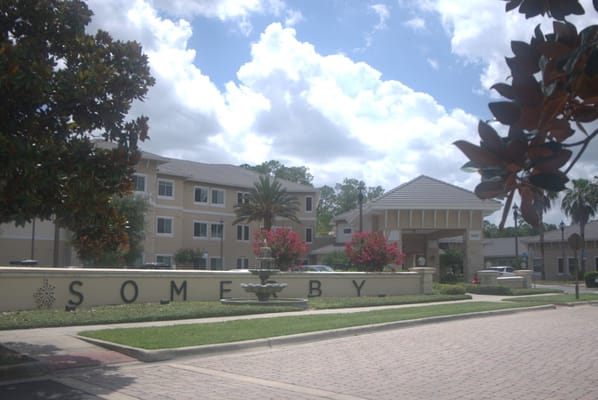 Exterior view of Somerby Lake Nona facility entrance