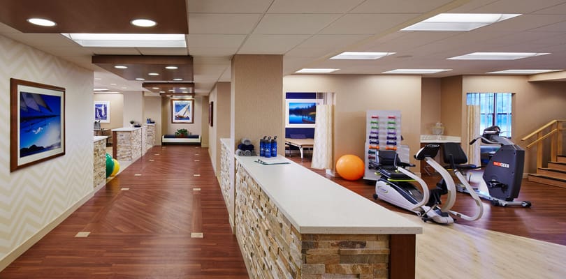 Interior view of a fitness room with equipment