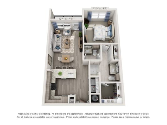 Architectural floor plan of a residential unit