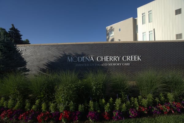 Exterior view of Modena Cherry Creek assisted living facility
