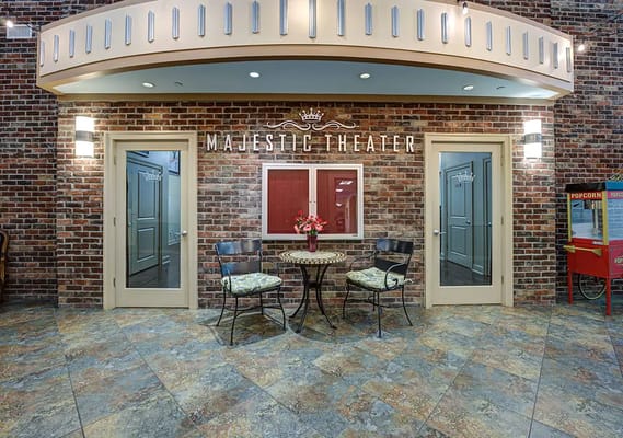 Interior of the Majestic Theater with seating and decor