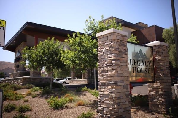 Signage and entrance area of Legacy House Southern Hills
