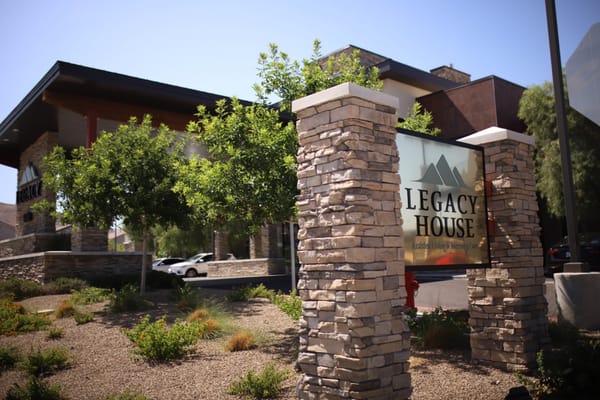 Sign for Legacy House assisted living facility