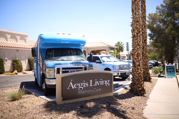 Facility transport vehicles parked outside